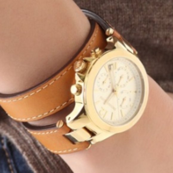 A15 NWOT Michael Kors 2256 Wrap Watch Leather Band - Picture 4 of 5